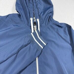 Cedar Wood State Mens XS Navy Blue Full Zip Hooded Windbreaker Jacket Varsity